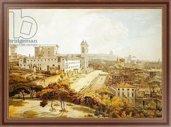 Постер A View of Rome taken from the Pincio, 1776 с типом исполнения На холсте в раме в багетной раме 35-M719P-83