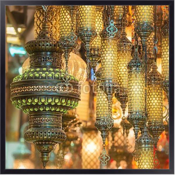 Постер Мозаичные османские лампы с Большого базара с типом исполнения На холсте в раме в багетной раме 221-01