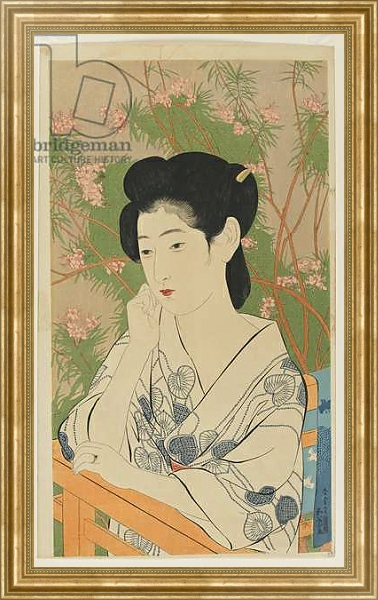 Постер Hot Spring Hotel Taisho era, July 1920 с типом исполнения На холсте в раме в багетной раме NA033.1.051