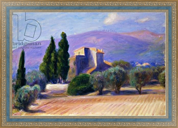 Постер Farm House in Provence, с типом исполнения На холсте в раме в багетной раме 484.M48.685
