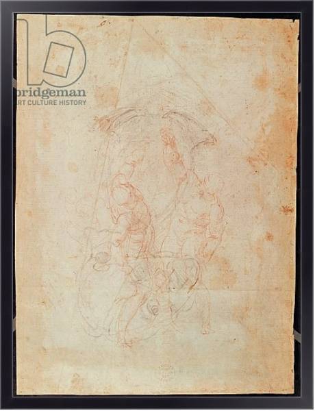 Постер Study of two male figures с типом исполнения На холсте в раме в багетной раме 221-01