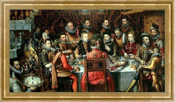 Постер The Banquet of the Monarchs, c.1579 с типом исполнения На холсте в раме в багетной раме NA033.1.051