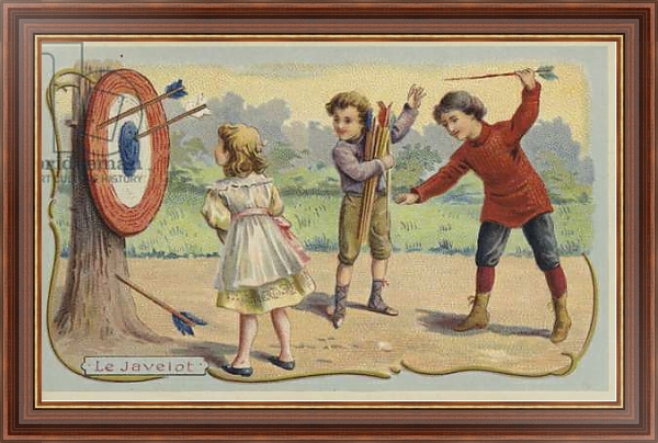 Постер Throwing arrows at a target с типом исполнения На холсте в раме в багетной раме 35-M719P-83