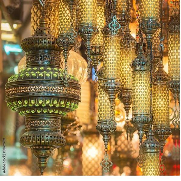 Постер Мозаичные османские лампы с Большого базара с типом исполнения На холсте без рамы