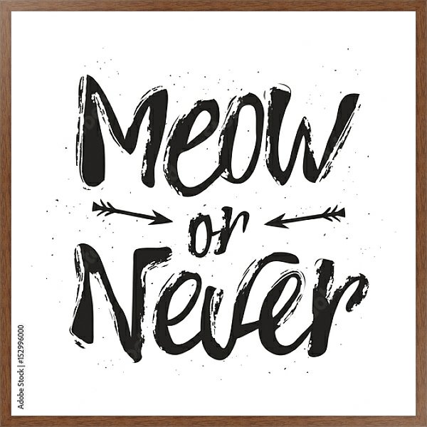 Постер Meow or never с типом исполнения На холсте в раме в багетной раме 1727.4310
