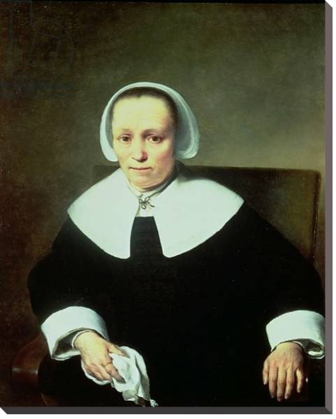 Постер Portrait of a Lady with White Collar and Cuffs с типом исполнения На холсте без рамы