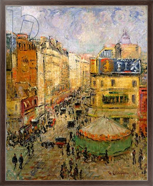 Постер Rue de Clignancourt, 1924 с типом исполнения На холсте в раме в багетной раме 221-02