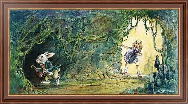 Постер Alice in Wonderland 40 с типом исполнения На холсте в раме в багетной раме 35-M719P-83