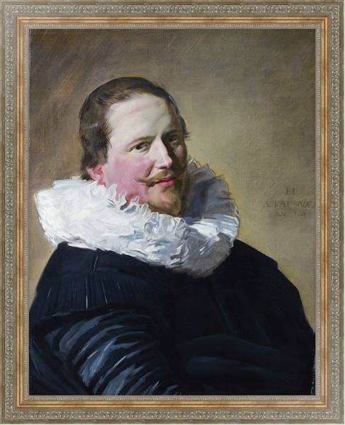 Постер Портрет мужчины на третьем десятке с типом исполнения На холсте в раме в багетной раме 484.M48.310
