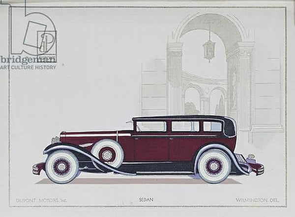 Постер DuPont Motor Cars: Sedan, 1921 с типом исполнения На холсте без рамы