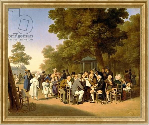 Постер Politicians in the Tuileries Gardens, 1832 с типом исполнения На холсте в раме в багетной раме NA033.1.051