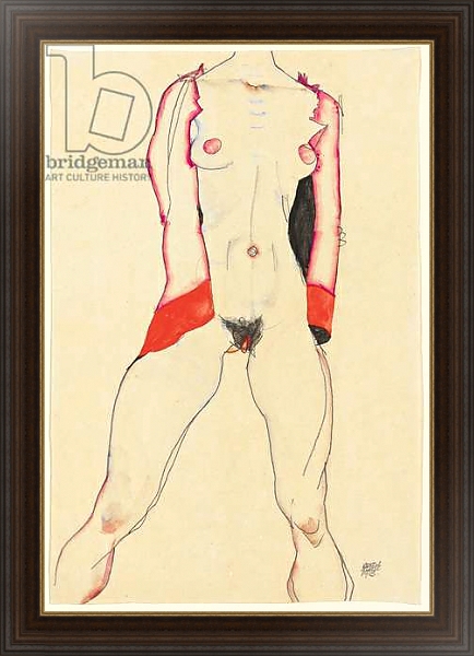 Постер Female Torso; Weiblicher Torso, 1913 с типом исполнения На холсте в раме в багетной раме 1.023.151