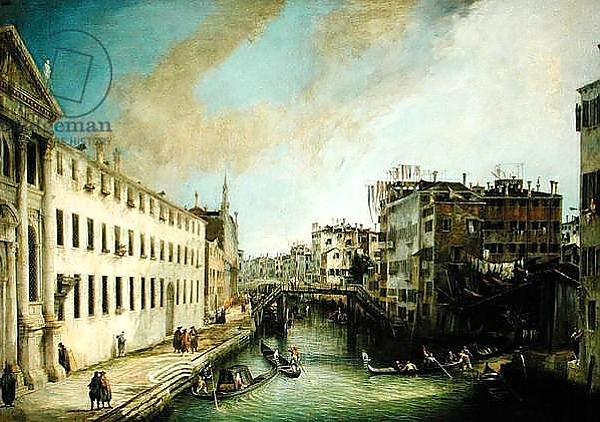 Постер Rio dei Mendicanti, 1724 с типом исполнения На холсте без рамы