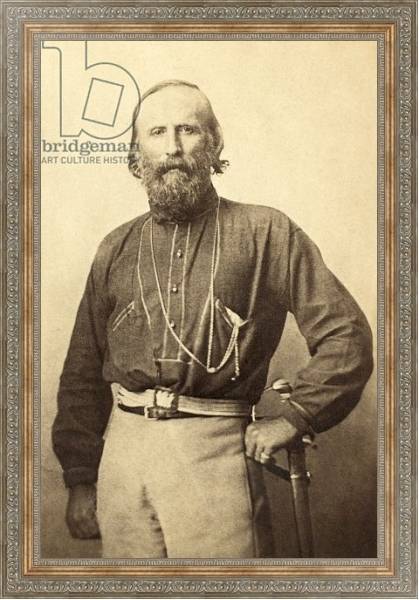 Постер Giuseppe Garibaldi, from a 19th century photograph с типом исполнения На холсте в раме в багетной раме 484.M48.310