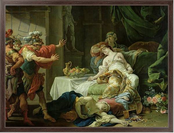 Постер The Death of Cleopatra, 1755 с типом исполнения На холсте в раме в багетной раме 221-02