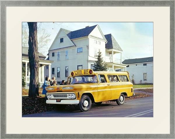 Постер Chevrolet Suburban School Bus '1959 с типом исполнения Под стеклом в багетной раме 1727.2510