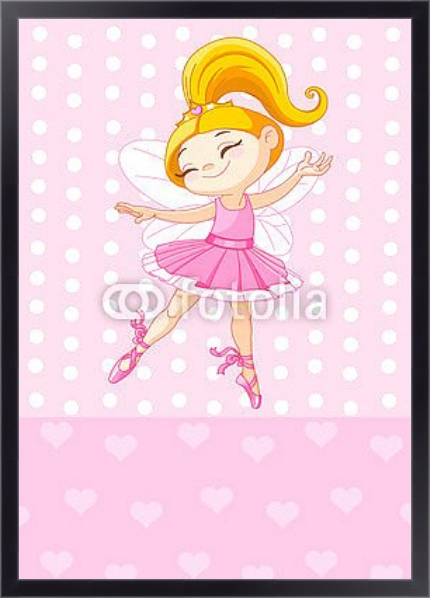 Постер Маленькая фея-блондинка с типом исполнения На холсте в раме в багетной раме 221-01