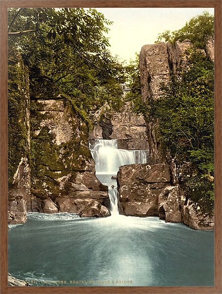 Постер Шотландия. Калландер, водопад Bracklinn с типом исполнения На холсте в раме в багетной раме 1727.4310