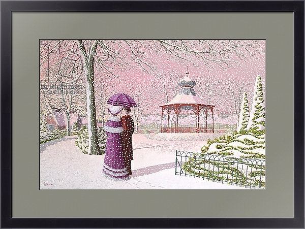Постер Walking in the Snow с типом исполнения Под стеклом в багетной раме 221-01