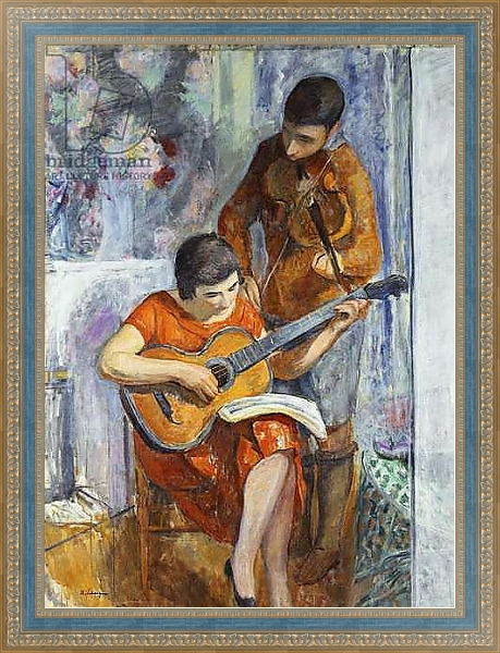 Постер The Musicians; Les musiciens, c.1930 с типом исполнения На холсте в раме в багетной раме 484.M48.685