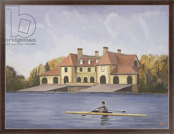 Постер Harvard Boathouse - Fall с типом исполнения На холсте в раме в багетной раме 221-02