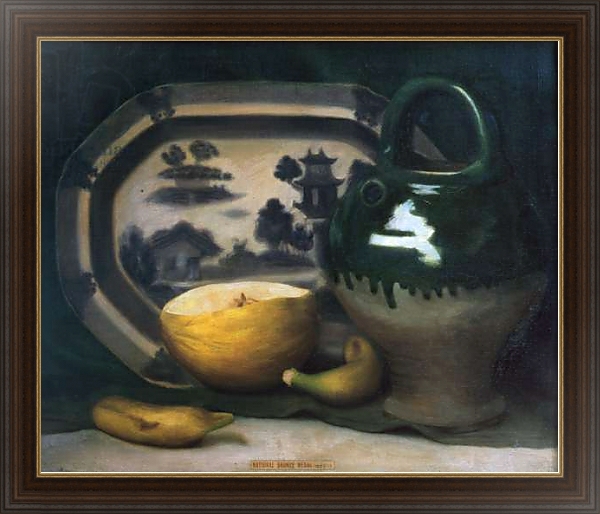 Постер Still life with melon, 1908 с типом исполнения На холсте в раме в багетной раме 1.023.151