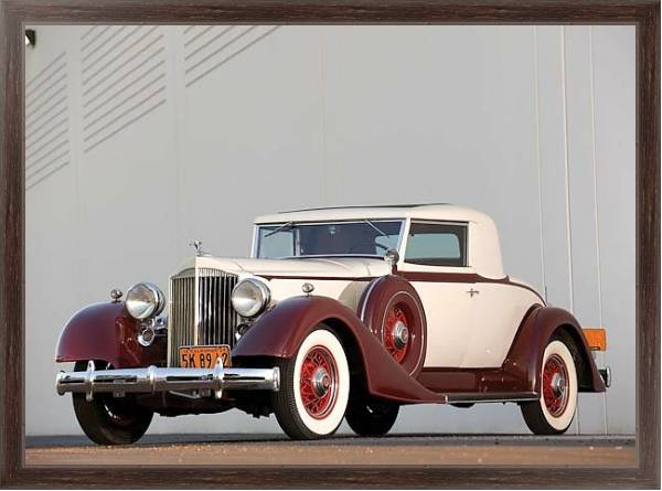 Постер Packard Eight Coupe '1934 с типом исполнения На холсте в раме в багетной раме 221-02