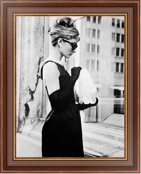Постер Хепберн Одри 128 с типом исполнения На холсте в раме в багетной раме 35-M719P-83