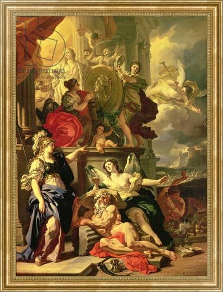 Постер Allegory of a Reign, 1690 с типом исполнения На холсте в раме в багетной раме NA033.1.051