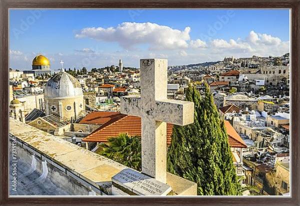 Постер Иерусалим, Израиль. Старый город с типом исполнения На холсте в раме в багетной раме 221-02