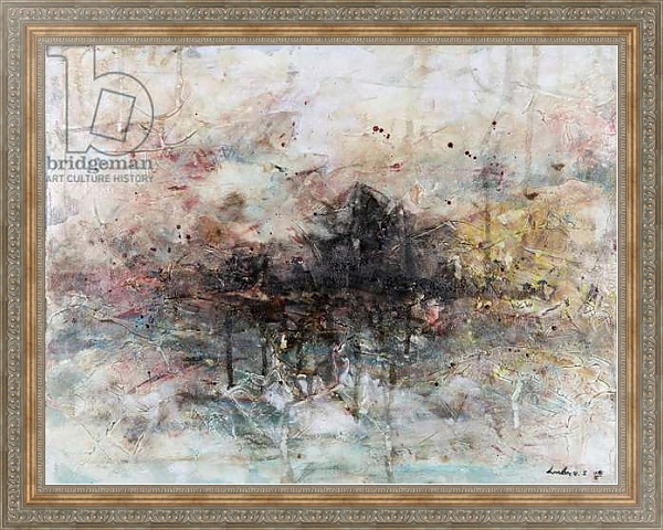 Постер Abscape 1, abstract, landscape,, painting с типом исполнения На холсте в раме в багетной раме 484.M48.310