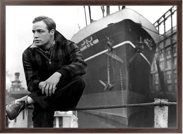 Постер Brando, Marlon (On The Waterfront) 5 с типом исполнения На холсте в раме в багетной раме 221-02