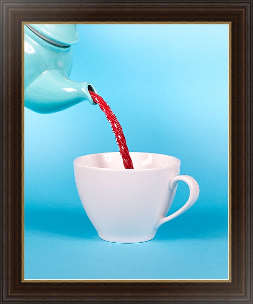 Постер Карамельный чай с типом исполнения На холсте в раме в багетной раме 1.023.151