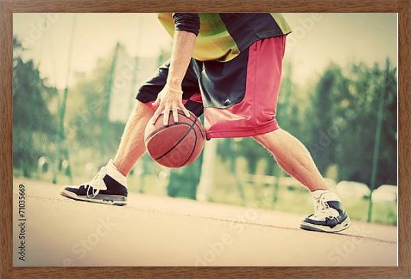 Постер Баскетболист с типом исполнения На холсте в раме в багетной раме 1727.4310