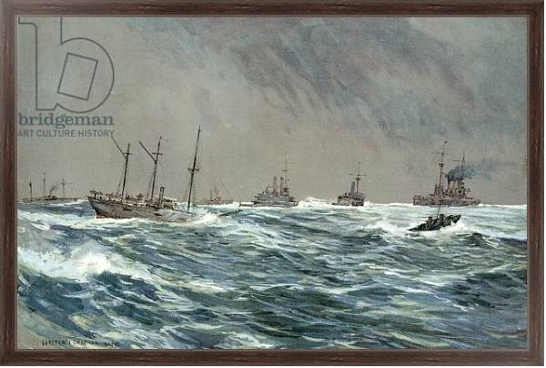 Постер United States War-Ships in a Blow-Squally Weather off the Cuban Coast с типом исполнения На холсте в раме в багетной раме 221-02