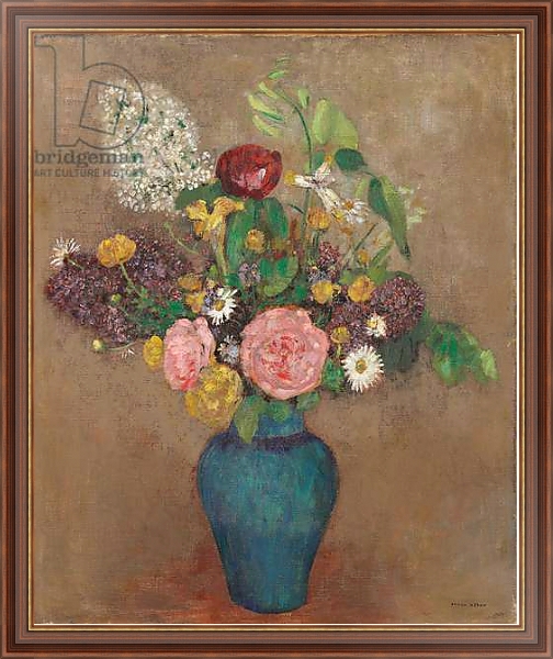 Постер Vase with Flowers с типом исполнения На холсте в раме в багетной раме 35-M719P-83