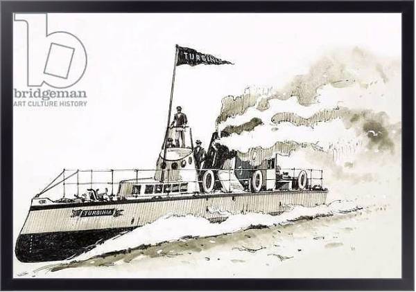 Постер Turbinia, steam-powered ship с типом исполнения На холсте в раме в багетной раме 221-01