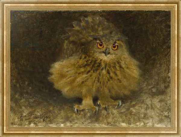 Постер An Eagle Owl, 1905 с типом исполнения На холсте в раме в багетной раме NA033.1.051