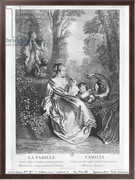 Постер The Family, engraved by Pierre Aveline с типом исполнения На холсте в раме в багетной раме 221-02
