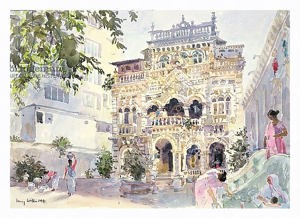 Постер House on the Hill, Bombay, 1991 с типом исполнения На холсте в раме в багетной раме 221-03
