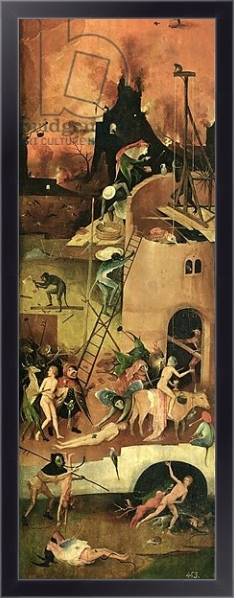 Постер The Haywain: right wing of the triptych depicting Hell, c.1500 2 с типом исполнения На холсте в раме в багетной раме 221-01
