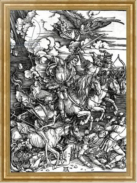 Постер The Four Horsemen of the Apocalypse, 1498 с типом исполнения На холсте в раме в багетной раме NA033.1.051