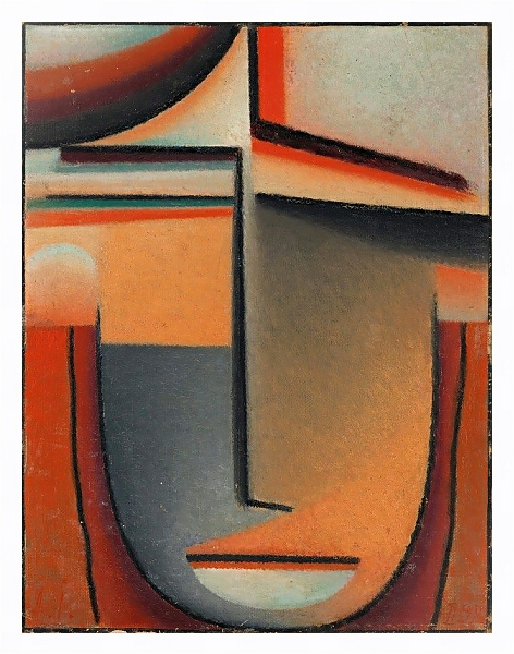 Постер Abstract Head; Tragic с типом исполнения На холсте в раме в багетной раме 221-03