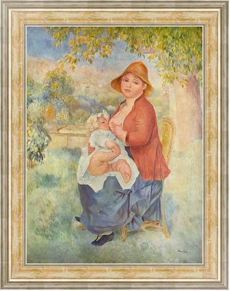 Постер Дитя у груди (Материнство) с типом исполнения На холсте в раме в багетной раме NA053.0.115