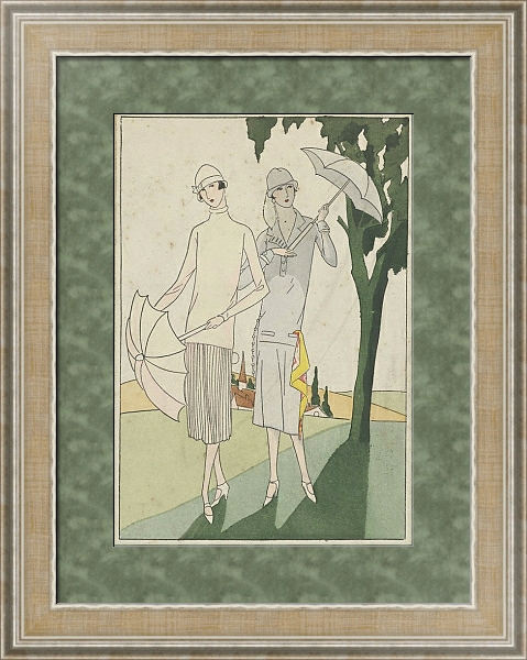 Постер Art – Goût – Beauté, Feuillets de l’ élégance féminine, Avril 1925, No. 56, 5e Année с типом исполнения Акварель в раме в багетной раме 485.M40.584