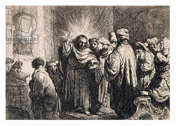Постер Christ with the Elders, from Michael Faraday's scrapbook с типом исполнения На холсте в раме в багетной раме 221-03