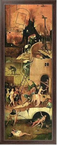 Постер The Haywain: right wing of the triptych depicting Hell, c.1500 2 с типом исполнения На холсте в раме в багетной раме 221-02