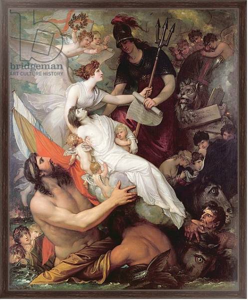 Постер The Immortality of Nelson, 1807 с типом исполнения На холсте в раме в багетной раме 221-02