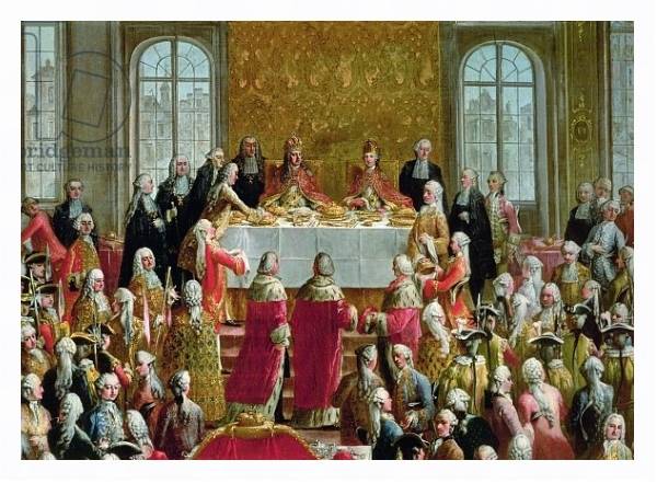 Постер The Coronation Banquet of Joseph II, Emperor of Germany, 1764 с типом исполнения На холсте в раме в багетной раме 221-03