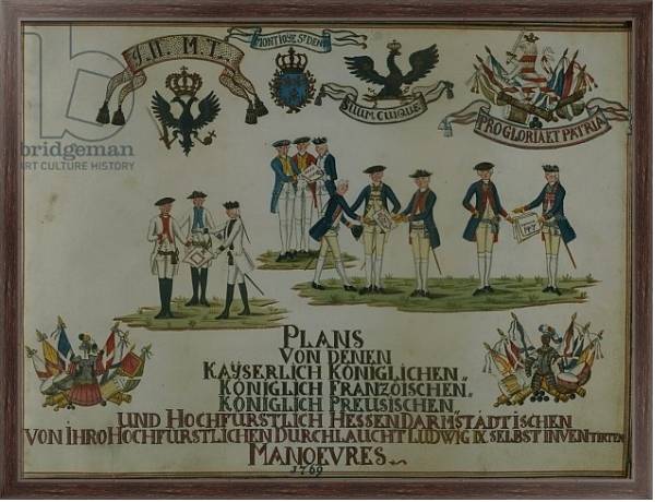 Постер A collection of maneouvre plans of Louis IX of Hesse-Darmstadt с типом исполнения На холсте в раме в багетной раме 221-02
